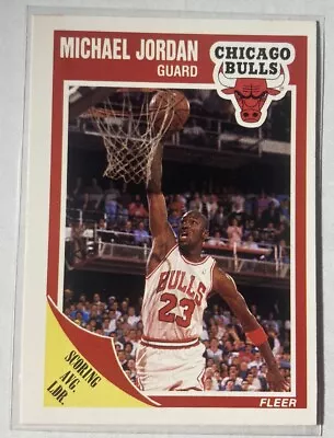 Michael Jordan 1989 Fleer Base Card #21 Chicago Bulls -  Early Iconic Dunk MJ • $16.99