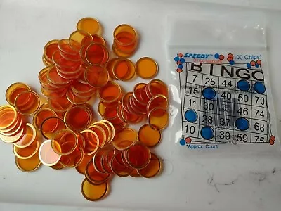 100 Orange Magnetic Bingo Chips • $5.99