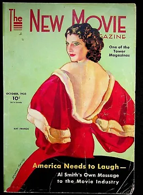 McClelland Barclay COVER ONLY October 1932 New Movie Magazine Kay Francis • $8.95