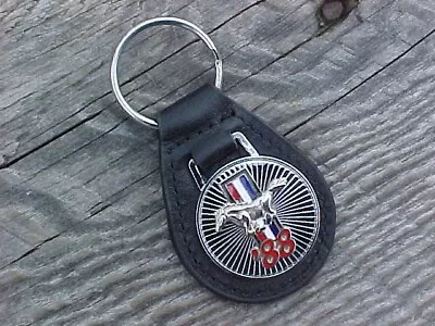 1988 '88 Ford Mustang Leather Key Fob Vintage Nos Custom-made Hi-quality • $15