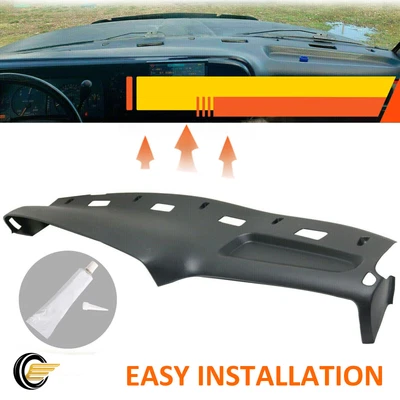 $79.70 • Buy For 94-97 Dodge Ram 1500 2500 3500 Dash Cover Cap Molded Dashboard Overlay Black