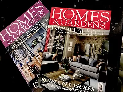 2 X HOMES AND GARDENS MAGAZINE ISSUE May & November  2017 • £7.80