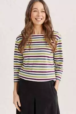 £8.98 • Buy Seasalt Women's - Multi Sailor Top (GOTS) - Regular - Tri Mini Cornish Chalk Bla