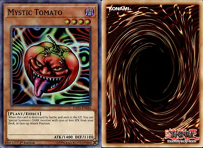 Yugioh 3X Mystic Tomato DASA-EN046 Super Rare  Near Mint Condition X3 • $4.99