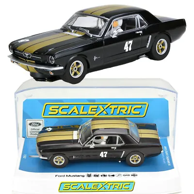 Scalextric C4405 Ford Mustang #47 Black And Gold 1/32 Slot Car DPR • $62.99