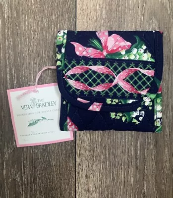 VERA BRADLEY Small Wallet New Hope Retired Pattern Breast Cancer Awareness 2004 • $25