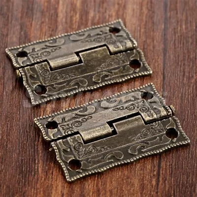 20x Vintage Cabinet Butt Hinges Mini Closet Door/Drawer/Kitchen Cupboard Hinges • $15.42