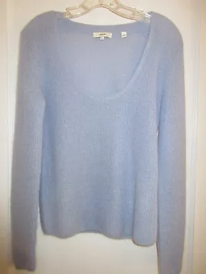 NEW! VINCE Chic DESIGNER Light MOHAIR Blend SWEATER Women's M Powder BLUE • $35.10