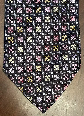 La Vita Di Moda Pink Gray 100% Silk Men’s Neck Tie Made In Italy • $16