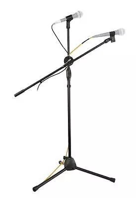 Rockville GIGSTAND DUAL Microphone Stand With (2) Mic Clips And Detachable Boom • $29.95