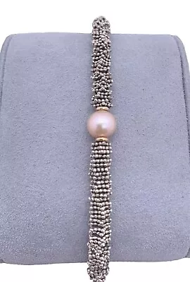 Michael Dawkins Sterling Silver/14kt Pink Pearl Bracelet • $82