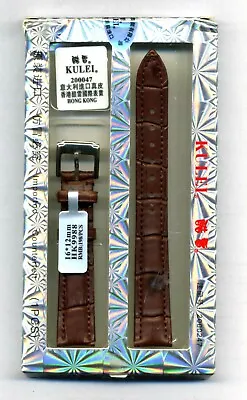 Braun Leather Watch Strap Top Quality 16 Mm Band • $24