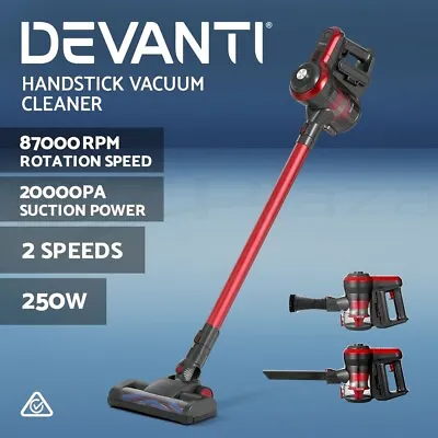 $139.95 • Buy Devanti Handheld Vacuum Cleaner Cordless Bagless Brushless Stick Recharge 250W