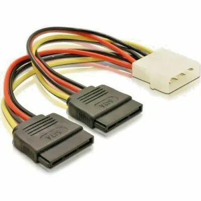 £2.39 • Buy SATA  Splitter Power Cable 0.15m 4 Pin IDE Molex To Dual Y Female HDD Adapter 