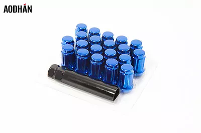 20Pc 12X1.25 Aodhan Spl35 Lug Nuts Blue Fit Xxr Esr Esm Str Rota Varrstoen • $34.99