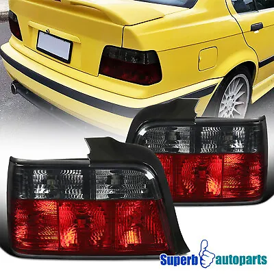 Fits 1992-1998 BMW E36 3-Series 4Dr Sedan Tail Lights Brake Lamp Smoke 92-98 • $65.68