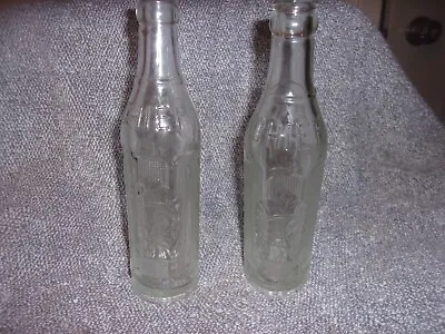$17.98 • Buy 2 Old BIG CHIEF COCA COLA 8 OZ Clear Embossed Soda Bottles Hastings Nebraska