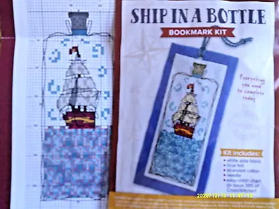 £0.99 • Buy Ship In A Bottle.  Bookmark.  Cross Stitch Kit