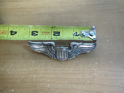 VINTAGE Sterling Silver 925 WWII Era USAF Pilot Military Wings Eagle Pin. 3 In • $99.99