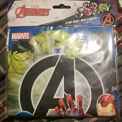 Marvel Avengers 8 Loot Bags For Parties. • £6.81