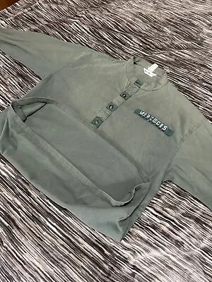 Vintage Military Mercedes GP Green Fade Longsleeve Button Shirt Bullet Holder • $22