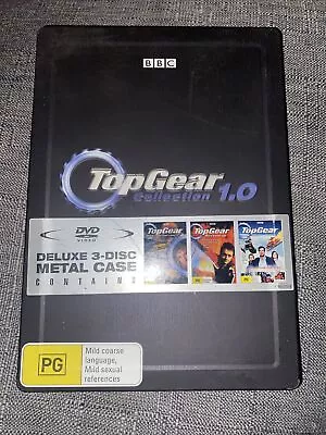 TOP GEAR COLLECTION 1.0 3 DISC METAL CASE DVD R4 Fast Lane Revved Up Winter Olym • $7.90