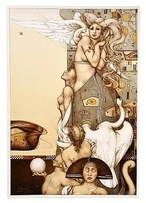 Michael Parkes - Angel That Stops Time - Original Stone Lithograph • $1750