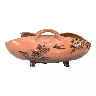 Rookwood Limoges 1888 Vintage Arts And Crafts Pottery Pink Bird Ceramic Basket • $9.99