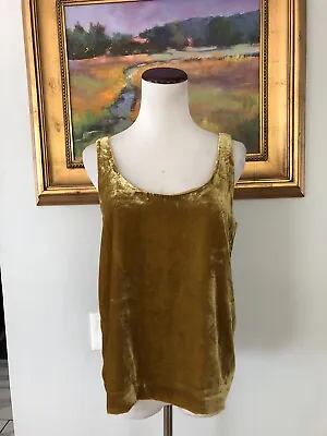 J. CREW Mustard Yellow Velvet Tank Top Size 4 • $42.94