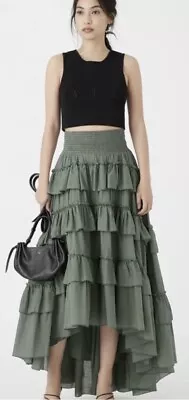 Aje Skirt Khaki Size M Fit 8-10 NWOT • $100