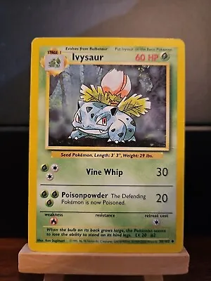 Pokemon TCG Base Set 4th Print (1999-2000) UK Print 30/102 - Ivysaur Uncommon • $2.25