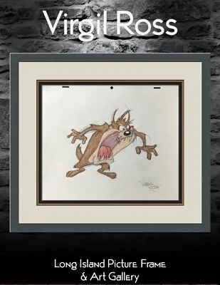 Virgil Ross Original Signed Model Sheet Drawing Tazmanian Devil Custom Framed • $495