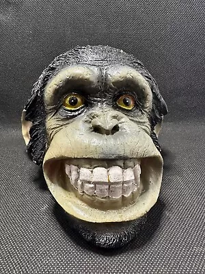 Plastic Realistic Looking Monkey Chimpanzee Head Coin Bank By Streamline • $24.99