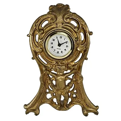 Art Noveau Cherub Wind Up Clock Mercedes Germany Patented October 1906 #421 • $150