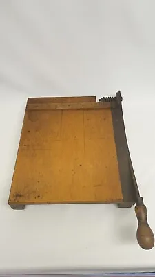 Wooden Guilotine Vintage 12  Paper Cutter Crafts Photos Book Binding Etc • £29.99