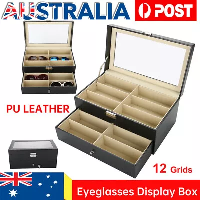 $35.62 • Buy 12 Grids Sunglasses Display Box Eyeglasses Glasses Storage Case  Holder