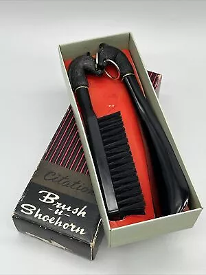 Vintage Citation Mens Horse Head Brush And Shoehorn Set IOB • $17.08