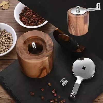 Wooden Manual Coffee Grinder Multifunctional For Spice Seasoning Pepper Salt • £11.46