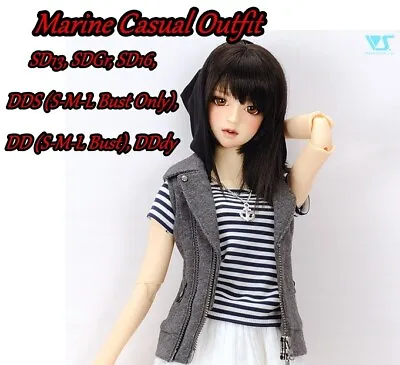 1/3 BJD Volks Super Dollfie Dream SD13 SDGr SD16 DD DDS Marine Casual Outfit Set • $50.36