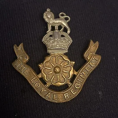 Circa WW2 Loyal Regiment North Lancashire Regiment Cap Badge KC Modified Slider • £4.99