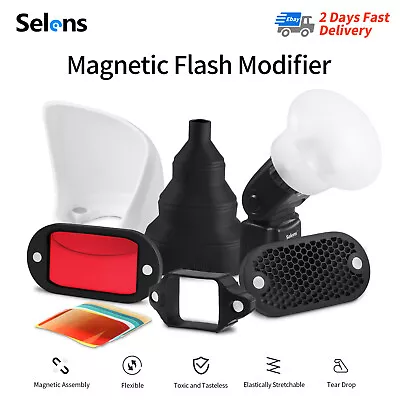 Selens Magnetic Grid Diffuser Sphere Bounce Honeycomb Flash Modifier Universal • £42.99