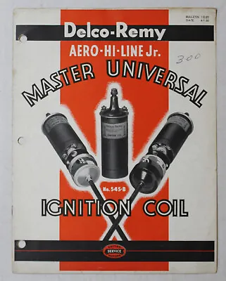 Delco Remy Ignition Coils GM Parts Book ~ 1936 ~ Catalog • $90