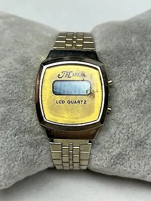 Vintage Ladies Marcel LCD Quartz Gold Tone Watch Parts/Repair • $9.29