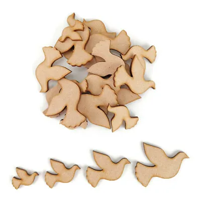 Love Dove Bird MDF Craft Shapes Wooden Blank Decoration Embellishments Wedding • £1.85