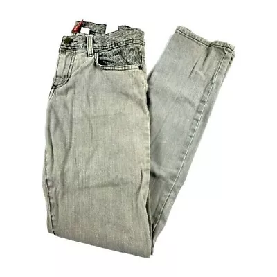 H&M Divided Jeans Womens Size 6 Skinny Mid Rise Gray Denim Leopard Print Pants • $4.99