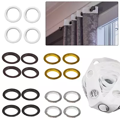1-10M White Curtain Header Tape 40mm Round Metal Rings With Plastic Eyelets Kit • £6.85