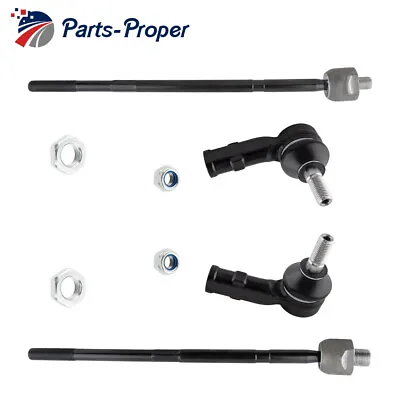 Set Of 4 Inner + Outer Tie Rod Ends For 1999-2002 Volkswagen Cabrio ES800399 • $45.25