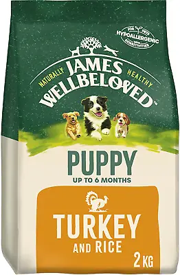 £13.83 • Buy James Wellbeloved Complete Dry Puppy Food Turkey And Rice, 2 Kg