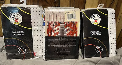 Lot Of 3 Disney Mickey Mouse Valances New In Package • $11.85