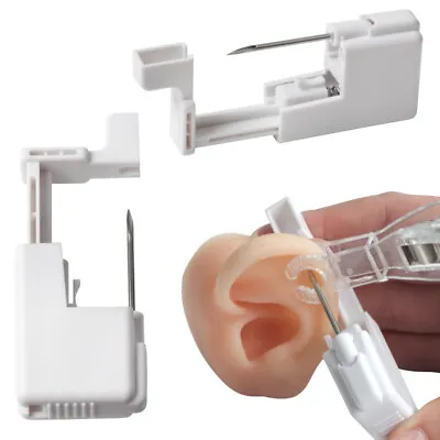 $7.99 • Buy 2 PCS Disposable Ear Piercing Gun Belly Earring Nose Navel Body Piercing Kit